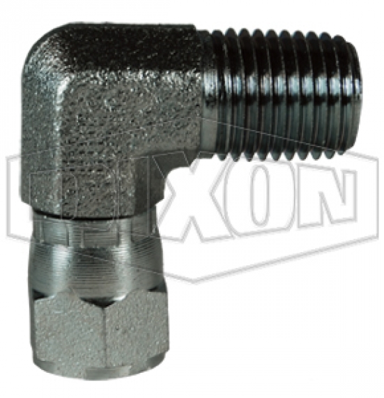 90° Female JIC 37° Swivel x Male NPTF Elbow